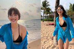 Hết thời gầy trơ xương, Khả Ngân trở lại 'vũ trụ mỹ nhân' với ảnh bikini gợi cảm