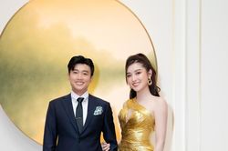 Huyền My khoe sắc bên Quốc Trường
