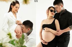 Ca sĩ Vũ Duy Khánh tình tứ với vợ bầu kém 10 tuổi