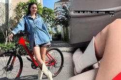Ninh Dương Lan Ngọc than thở vì phải mang boots giữa trời nắng, chị em cũng nên lưu ý