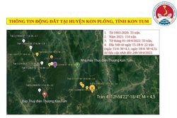 Động đất ở Kon Tum gia tăng bất thường
