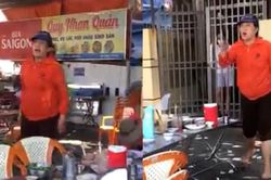 Clip: Phản ánh quán 'tính gian' 20 lát bánh xèo, thực khách bị chủ quán chửi bới, đánh 'bờm đầu'
