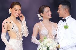 Bạo quá hóa nguy, cô dâu Phương Trinh Jolie lộ khuyết điểm 'chí mạng' khi diện váy cưới kiệm vải
