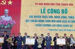 Thanh Hóa công bố 3 huyện đạt chuẩn Nông thôn mới