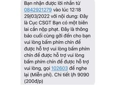 Cảnh báo tin nhắn thông báo ''phạt nguội'' giả mạo Cục Cảnh sát giao thông