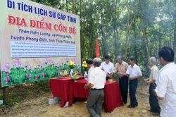 Văn hóa - Nghệ thuật Thông tin văn hóa Đón nhận Bằng xếp hạng Di tích lịch sử cấp tỉnh 'địa điểm Cồn Bệ'