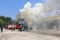 Xử lý tình huống cháy giả định, đảm bảo an ninh, an toàn SEA Games 31