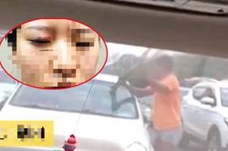 Xin tiền không được, gã đàn ông cầm nạng phang tới tấp vào cửa kính ôtô, hành động sau đó còn đáng sợ hơn