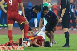 Hoàng Anh, Văn Tùng chấn thương ở trận U23 Việt Nam vs U23 Indonesia