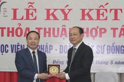 Học viện Tư pháp và Đoàn Luật sư tỉnh Đồng Nai ký kết Thỏa thuận hợp tác