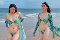 Lương Thùy Linh khiến fan 'xịt máu mũi' với vóc dáng đẹp như thiên thần nội y