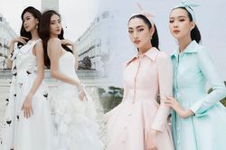 Lương Thùy Linh nhỏ bé cạnh thí sinh cao nhất Miss World Vietnam 2022