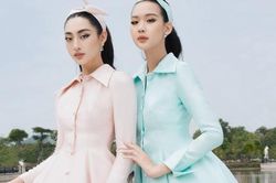 Lương Thùy Linh 1m78 ra sao khi chung khung hình với 'người khổng lồ' 1m85 Lê Nguyễn Bảo Ngọc?