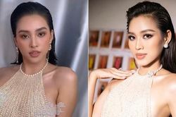 Mặc lại bộ váy Đỗ Thị Hà từng diễn vedette, Tiểu Vy khoe thần thái và nhan sắc cực nóng bỏng