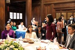 Phó Chủ tịch nước Võ Thị Ánh Xuân mời tiệc trà Tổng thống Hy Lạp