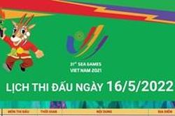 Lịch thi đấu các bộ môn tại SEA Games 31 ngày 16/5