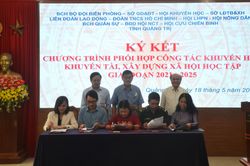 Ký kết chương trình phối hợp khuyến học, khuyến tài, xây dựng xã hội học tập giai đoạn 2021 - 2025