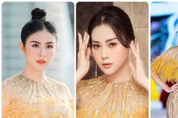 Diện lại váy lông vũ của Hoa hậu Ngọc Hân và Á hậu Ngọc Thảo, Phương Oanh vẫn đẹp gây mê