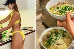 Người đẹp từng mặc bikini vào bếp khoe bữa tối chuẩn Hà Nội cho chồng, liền được dân mạng khen nức nở