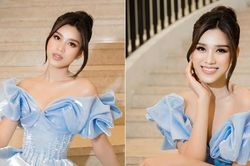 Diện váy trễ vai nóng bỏng, Hoa hậu Đỗ Thị Hà khoe thần thái kiêu sa như công chúa Elsa