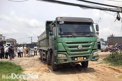 Xe tải ben va chạm xe máy, 1 người tử vong tại chỗ