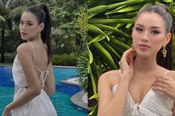 Hoa hậu Đỗ Thị Hà lạ lẫm với tóc đuôi ngựa, diện đồ cut-out khoe khéo lưng ong