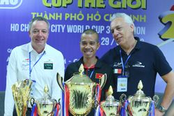 Chờ các 'cao thủ' hàng đầu thế giới tranh tài tại World Cup Billiards Carom 3 băng TP.HCM 2022