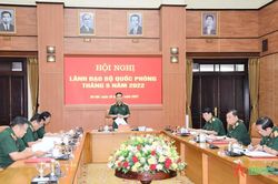 Đại tướng Phan Văn Giang chủ trì hội nghị lãnh đạo Bộ Quốc phòng