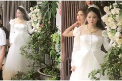 Xúc động cảnh cô dâu đứng nép mình một góc ở nhà chồng, nhìn người thân bên ngoại lên xe rời đi