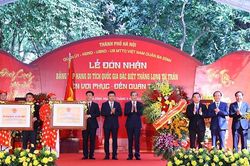 Đền Voi Phục và đền Quán Thánh đón nhận Bằng xếp hạng di tích quốc gia đặc biệt 'Thăng Long tứ trấn'