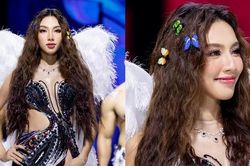 Dù bị vấp ngã, Hoa hậu Thùy Tiên vẫn đẹp tựa nữ thần trong show diễn của NTK Hoàng Hải