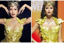 H'hen Niê mặc gợi cảm khoe vòng một căng tràn trên sàn catwalk
