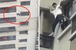 Clip: 'Người nhện' tay không leo xuống tòa nhà chọc trời khiến ai nấy 'thót tim'