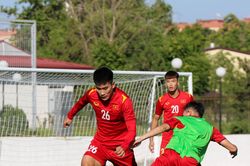 U23 Việt Nam rèn đấu pháp chuẩn bị cho trận đấu với U23 Thái Lan