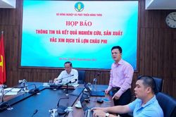 Việt Nam sản xuất thành công vaccine dịch tả lợn châu Phi