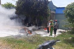 Công an làm rõ vụ vợ chồng cãi nhau, mang xe tay ga ra châm lửa đốt