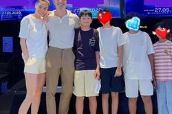 Hồ Ngọc Hà, Kim Lý, Subeo chung khung hình được khen gia đình đẹp đều, toàn siêu phẩm chân dài