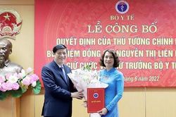Công bố quyết định bổ nhiệm nữ Thứ trưởng Y tế Nguyễn Thị Liên Hương