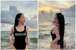 Diện áo tắm như thời son rỗi, con gái Minh Nhựa nhận lời khen