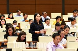 Đại biểu Âu Thị Mai đề nghị sớm thực hiện tuyến đường Hồ Chí Minh đoạn từ Chợ Chu đi Ngã ba Trung Sơn