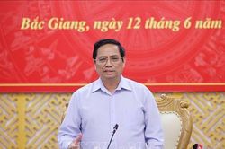 Thủ tướng Phạm Minh Chính làm việc với lãnh đạo chủ chốt Bắc Giang