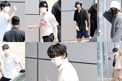 BTS tái xuất đi ghi hình, quần áo thời thượng chuẩn mùa hè