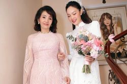 Đằng sau chiếc áo cưới tinh xảo được thêu tay hoàn toàn của Minh Hằng