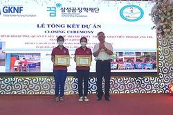 Tổng kết dự án 'Chương trình bồi dưỡng quản lý sức khỏe thanh thiếu niên và giáo viên tỉnh Quảng Trị'
