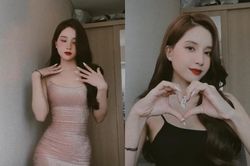 Thiên An diện váy bó sát, chuẩn 'gái 1 con trông mòn con mắt'