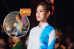 Bắt gặp Hoa hậu Đỗ Thị Hà 'quẫy cuồng nhiệt', nhún nhảy không ngừng khi đi chấm thi nhan sắc!