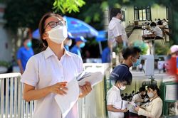 Toàn cảnh thi lớp 10 tại Hà Nội: Phó Chủ tịch UBND TP kiểm tra điểm thi và động viên thí sinh