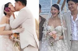 Toàn cảnh đám cưới của Minh Hằng và chồng doanh nhân: Chú rể lộ diện, vợ chồng son hôn nhau cực ngọt trên lễ đường