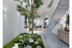 Chùm ảnh nhà đẹp với giếng trời và nội thất ngập tràn sắc xanh