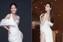 Đụng váy xẻ với Lương Thùy Linh, Nam Em khoe nhan sắc sexy trước thềm chung kết Miss World Vietnam